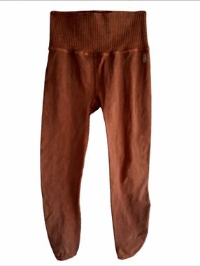 Free People XS/S Brown High Rise Leggings Cozy Lounge Jogger Pants